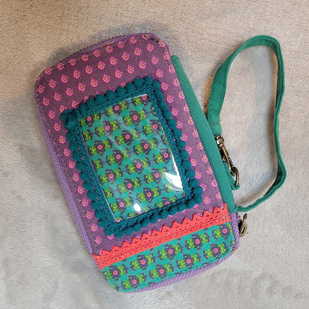 Colorful wristlet wallet